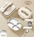 GALVOT boite de repas Beige / 1500 ML / 4 Boîte à repas isotherme Inox LunchInox élégante