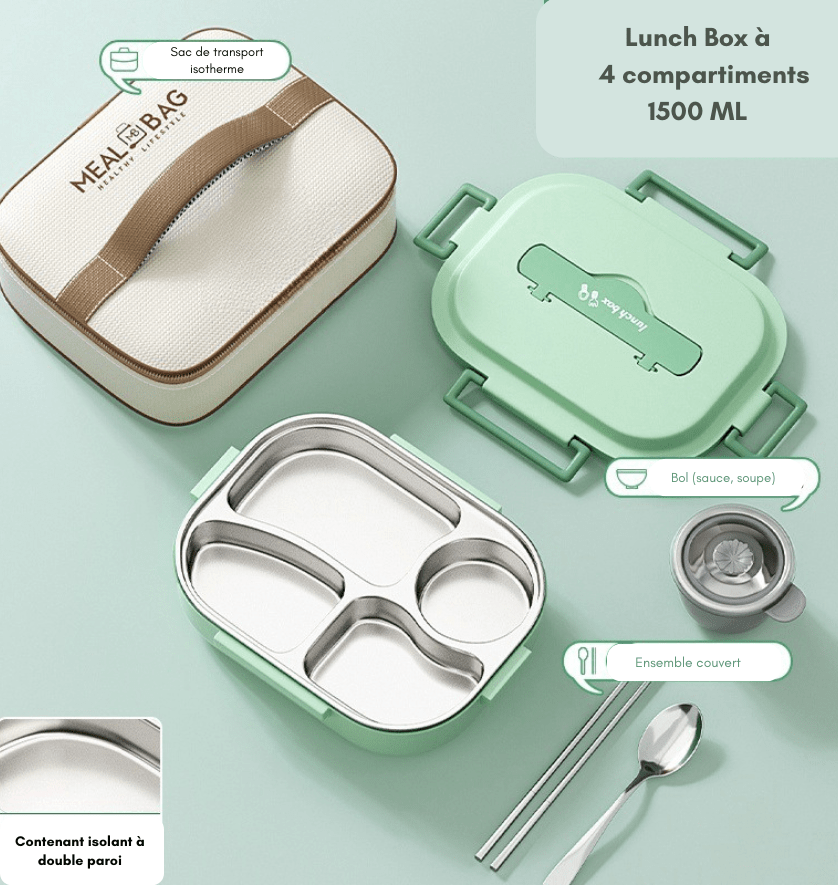 GALVOT boite de repas Boîte à repas isotherme Inox LunchInox élégante