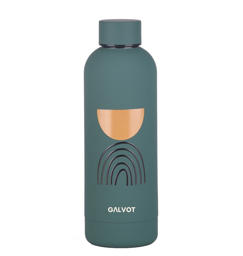 Gourde Isotherme 500 ml StyleTherm GeoGlow – Vue de face avec design géométrique moderne.