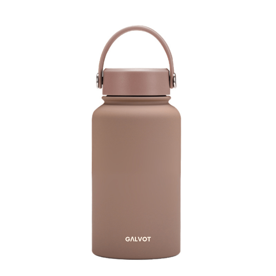 Gourde isotherme 1L  en acier inoxydable, couleur Marron Café