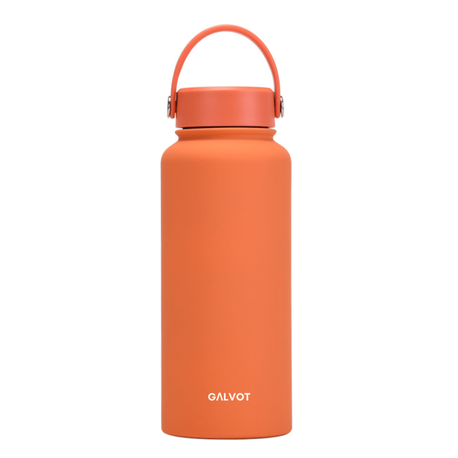 Gourde isotherme 1L  en acier inoxydable, couleur Orange Pop