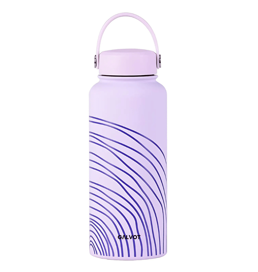 GALVOT Gourde Isotherme Violet Clair Gourde isotherme 1L imprimée Bel'Art